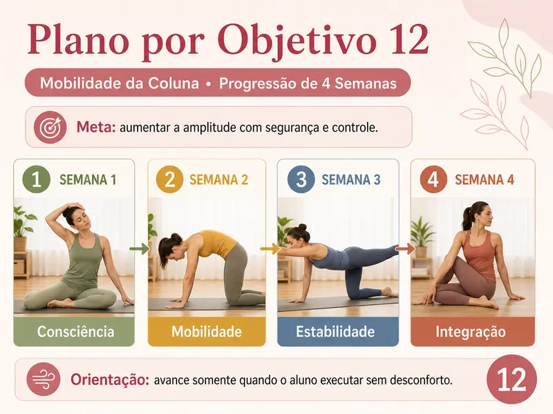 Página do material: planos organizados por objetivo